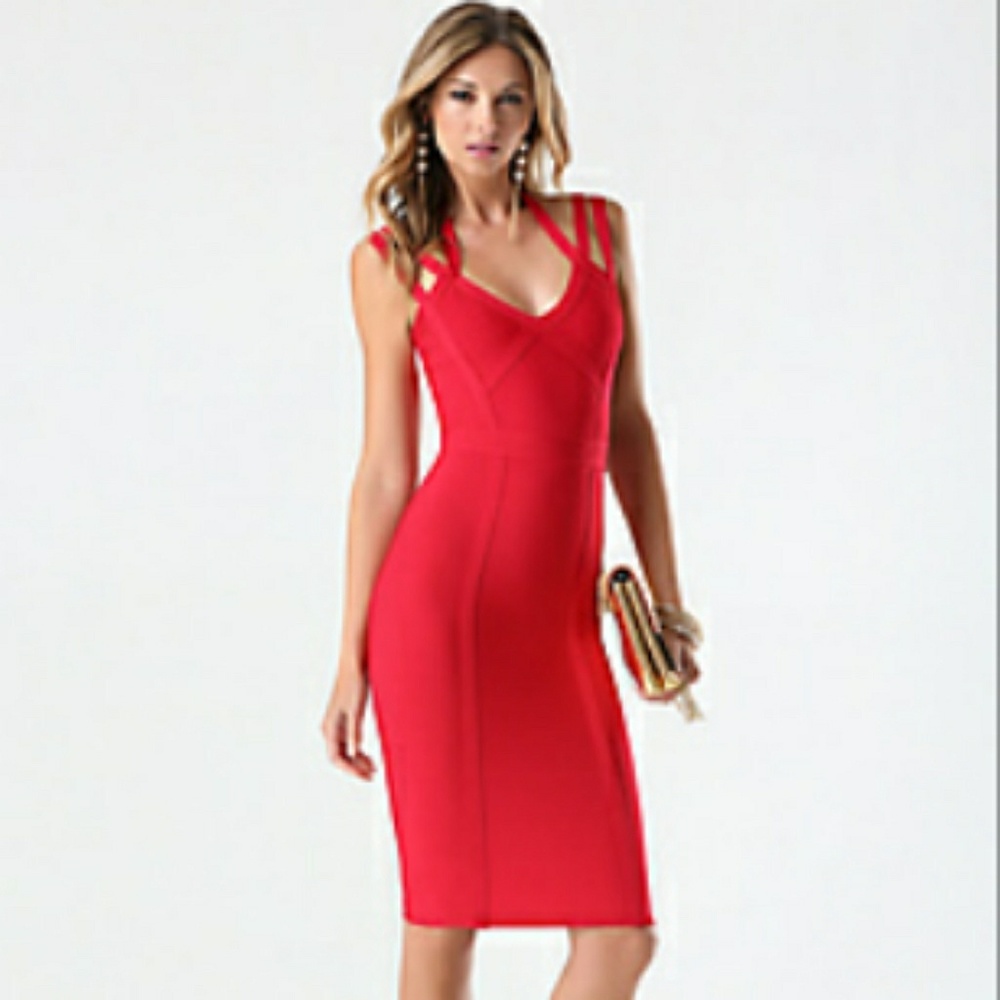 SALE!💗Bebe *Stunning* Strappy Red Bandage